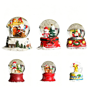 Personalizzato cartone animato in resina <span class=keywords><strong>di</strong></span> vetro acqua palla Music Box galleggiante <span class=keywords><strong>fiocco</strong></span> <span class=keywords><strong>di</strong></span> <span class=keywords><strong>neve</strong></span> natale/nuovo anno regalo luci <span class=keywords><strong>di</strong></span> ancoraggio oceano - Product Image 2