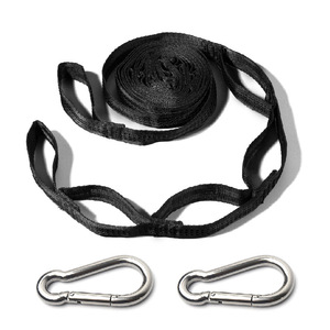 Sangles <span class=keywords><strong>de</strong></span> <span class=keywords><strong>hamac</strong></span> professionnelles en gros, 2 m, 3 m, 6 boucles, sangles d'arbre <span class=keywords><strong>pour</strong></span> le camping en plein air, système <span class=keywords><strong>de</strong></span> <span class=keywords><strong>suspension</strong></span> sans étirement, <span class=keywords><strong>kit</strong></span> - Product Image 1