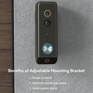 Sonnette vidéo avec caméra WiFi à double objectif 5MP, grand <span class=keywords><strong>angle</strong></span>, audio bidirectionnel, interphone vidéo - Product Image 5