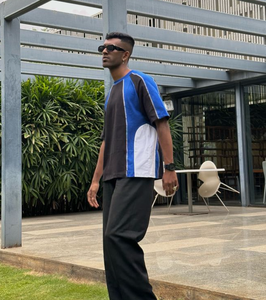 定制刺绣t恤棉质运动衫t恤超大足球运动衫 - Product Image 4