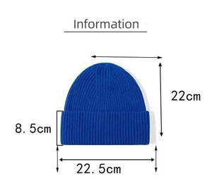 Bonnet en Laine Tricoté Épais de Luxe Automne-Hiver pour Hommes et Femmes, Style Européen et Américain, en Pure Laine Mérinos – Vente en Gros - Product Image 2