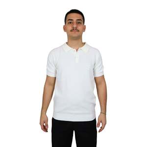 Richmond X Men's <b>Polo</b> UM24214PO <b>White</b> Short Sleeve Cotton <b>Polo</b> Shirt Casual Wear - Product Image 1