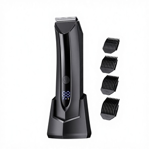 Recortadora de vello corporal para hombres, afeitadora de bolas con cuchilla de cerámica reemplazable, dispositivo de depilación de vello púbico e inguinal a prueba de agua, 600 mAh - Product Image 1