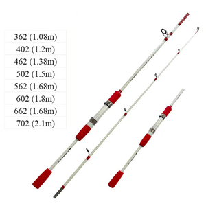 Caña de Pesca Surfcasting para Camarones, 2 Secciones, Fibra de Vidrio y Carbono, 1.2-2.7m, EVA, Dureza Media, Cerámica Echo, Duradera - Product Image 1