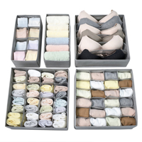 Organisateur de tiroir pliable en gros, séparateur de placard, boîtes de rangement pour sous-vêtements et chaussettes