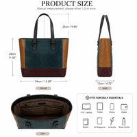 Farbblock-Schultertasche mit Schlangenprägung, PU-Leder, dreifarbig, große Arbeitstasche, Umhängetasche, Bürotasche für Herren