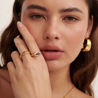 Bague pour femme tendance en argent sterling 925 plaqué or 14K 18K, bijoux fins en vrac, zircon cubique marquise coloré, pierre précieuse naturelle