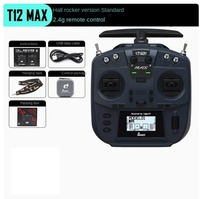 Émetteur radio FPV pour avion modèle Jumper T12 MAX 12CH avec cardan à effet Hall haute précision et module RF métallique