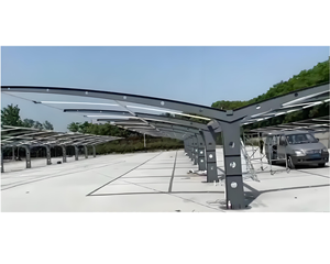 Designs modernes de carport, installation rapide, système de carport solaire en aluminium léger, <span class=keywords><strong>garage</strong></span> préfabriqué pour le stationnement des voitures - Product Image 3