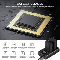 K&F Concept Cocok untuk Canon EOS R5, EOS R6, Pengisi Daya USB Dual Slot dan Set Baterai Kamera Isi Ulang 2250mAh LP-E6NH 2 Buah