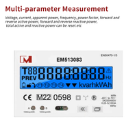 Compteur d'énergie triphasé AC MID avec RS485 Modbus 100A 400V, dispositif de zéro export pour la mesure de l'électricité en usine, montage sur rail DIN OEM