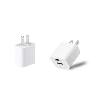 Double prise USB US 2A Chargeur mural pour iPhone 14 13 12 11X8 7 6 Samsung Google Mobile Phone Travel Charging Power 2 Port Adapter