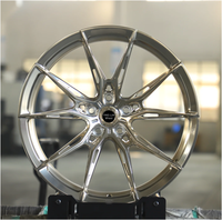 Hub Roda Mobil Penumpang YL 18-inci 5-lubang Finishing Poles Desain Cekung Dalam 18 - 24-inci Hub Roda Tempa