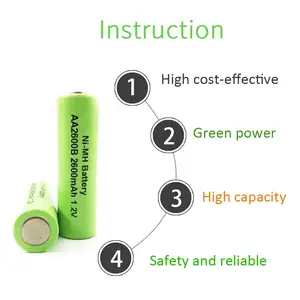 Nouvelle batterie rechargeable nimh 1.2v aa 1200mah batterie personnalisée ni mh aa faible quantité minimale de commande piles rechargeables AAA