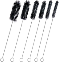 Kit de brosses de nettoyage de tuyaux avec poils en acier inoxydable, ensemble de brosses pour tubes et bouteilles, pour pièces automobiles, bouteilles, armes à feu