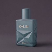 Atomiseur de parfum rechargeable en verre vide de 50 ml avec logo personnalisé, emballage de vente au détail, flacon de parfum de luxe avec boîte