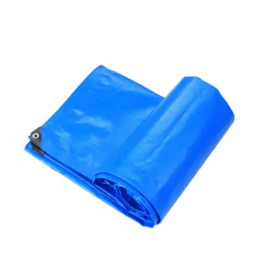 Bâche imperméable de PE de couverture de piscine des prix bon marché 100gsm bleu résistant