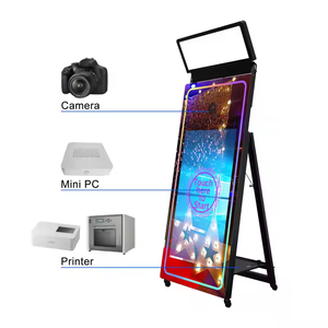 Fashion Popular Magic 65inch Mirror Photo Booth Touch Screen Kiosk <strong>Selfie</strong> Photo Booth Mirror LED <strong>Frame</strong> With Camera and Printer - Product Image 3