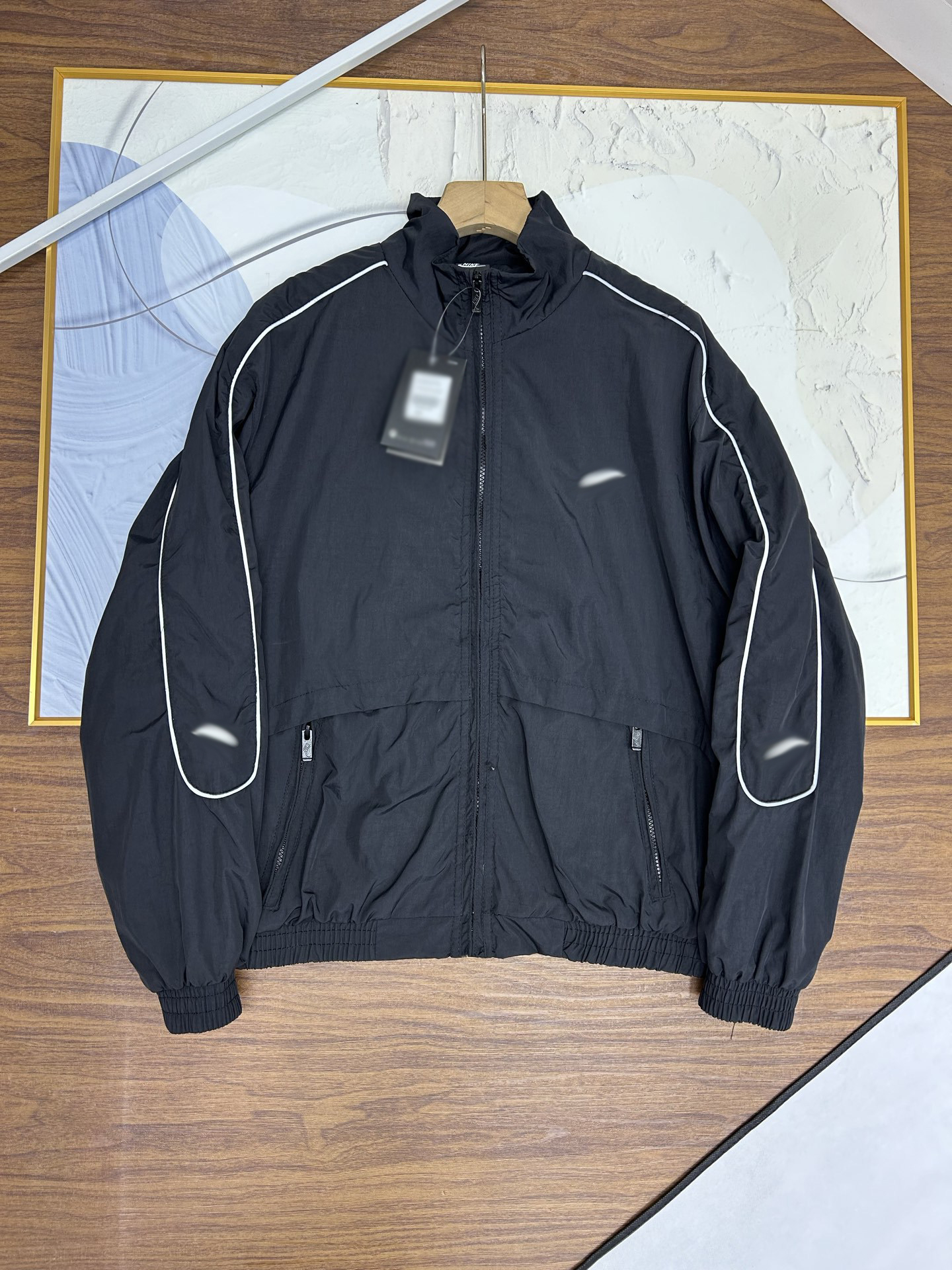  Quality Stand Collar Double Zip up Jacket