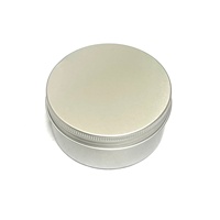 Boîte en aluminium recyclable de 250 ml, ronde, argentée, au design épuré, pour cire capillaire, maquillage, personnalisable, idéale pour le rangement de cadeaux