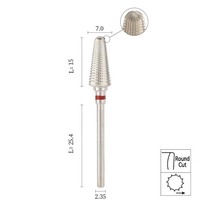 Evolisse - Fraise à ongles professionnelle en carbure de tungstène pour salon, à double tranchant, avec tête de ponçage bidirectionnelle
