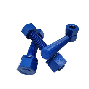 Varilla Roscada de Acero al Carbono A193 A320 Gr B7 con Recubrimiento de PTFE Azul, Perno de Doble Cabeza con Tuercas - Product Image 2