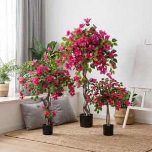 Piante Verdi Artificiali, Alberi Finti in <span class=keywords><strong>Vaso</strong></span>, Rose di Seta, Alberi Decorativi, Fiori Realistici al Tatto, Decorazioni per Interni, Casa, Natale, Matrimoni - Product Image 1
