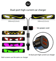 Écran électronique à LED souple Smart Devil Eye pour camion, camionnette, voiture, grand écran LED Devil Eye pour lunettes de camion