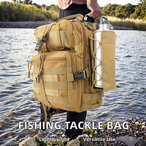 Sac à dos de pêche 20L en nylon avec porte-canne, sac de rangement pour équipement de pêche en plein air, fabricant OEM - Product Image 2