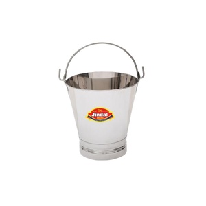 Cubo de servicio de acero inoxidable pulido Premium de uso diario de metal Harish a precio mayorista - Product Image 1