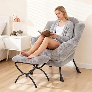 <span class=keywords><strong>Fauteuil</strong></span> inclinable avec repose-pieds, <span class=keywords><strong>fauteuil</strong></span> d'appoint moderne avec accoudoirs et poche latérale, canapé de détente - Product Image 3
