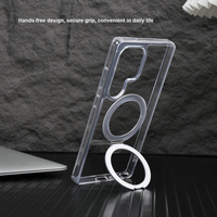 Coques de téléphone transparentes antichoc de qualité militaire pour Galaxy S25/S25+/S25 Ultra avec compatibilité support magnétique