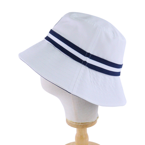 Mới Đến Unisex Tùy Chỉnh HD In Ấn Logo Và Sọc Dây Đeo Màu Trắng Hải Quân Xô Mũ Với In Đường May Băng Và Sweatband Nhãn - Product Image 3