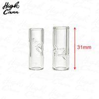 HighCann 1g 2g King Size Tubes en papier pré-roulés en pâte de bois avec support en verre transparent et embout autocollant personnalisé