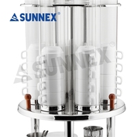 Distributeur de tasses rotatif Sunnex en acier inoxydable, distributeur de tasses à café pour buffet