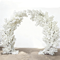 Arche de fleurs artificielles de luxe en soie, plus de 200 cm, pour décor de scène de mariage et de fête