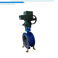 Vanne papillon électrique à bride en acier inoxydable D943W-16P de type à plaque décalée pour vapeur, vente en gros d'usine Chine, pour la métallurgie