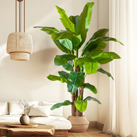 Plantes artificielles d'intérieur/extérieur, bananiers et oliviers en PE, verdure de simulation pour la décoration d'hôtels, usage décoratif pour espaces extérieurs.