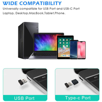 Ratón inalámbrico para juegos de 2.4GHz con DPI ajustable, 4 botones, ratón óptico inalámbrico para jugadores con receptor USB para PC, computadora portátil