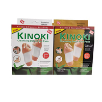 10 pièces par boîte, patchs nettoyants pour les pieds, patchs pour les pieds au gingembre et au sel, patchs détoxifiants pour les pieds Kinoki
