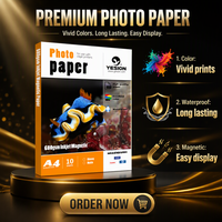 Kertas Foto Magnetik Inkjet Logo Kustom A4 Glossy Matte, Lembaran Magnet yang Dapat Dicetak untuk Proyek Iklan Foto Kustom, Kerajinan DIY