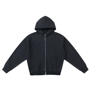 <span class=keywords><strong>Sweat</strong></span>-shirt surdimensionné en coton spatial à double couche 380G, <span class=keywords><strong>sweat</strong></span>-shirt à fermeture éclair pour homme et femme, automne/hiver - Product Image 2