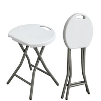 Tabourets pliants en plastique d'extérieur, petits tabourets escamotables en plastique, tabourets pliants en plastique au design carton, table-tabouret pliante en plastique