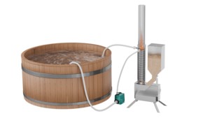 Chauffage extérieur à granulés de bois Poêle à granulés en acier durable pour bains à remous et piscines - Product Image 3