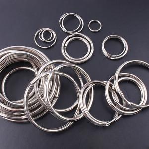 <b>Silver</b> Plated Iron Keychain <b>Rings</b> Round Minimalist Style For Earring Making Jewelry Findings Components Bag Packing - Product Image 1