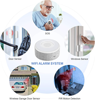 Home Alarm System 9-Piece Kit-Wireless WiFi Portable DIY Smart Security System Tuya App Alert 1 Year Warranty Rechargeable