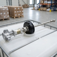 Nueva Máquina Eléctrica de Limpieza de Tanques IBC de Acero Inoxidable 316 con Cabezal Rotatorio 3D de Alta Resistencia y Boquilla de Pulverización Giratoria 360° para Contenedores