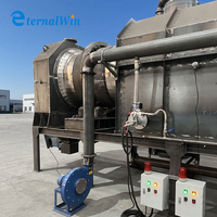 Four de carbonisation environnemental sans fumée à rotation continue pour la production de biochar et de charbon de bois à partir de coques de noix de coco, sciure de bois et coques de riz