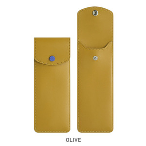 Nuevo estuche para lápices de cuero PU de estilo coreano, de color sólido, lindo y de gran capacidad, bolsa elástica para artículos de papelería, bolsa de almacenamiento para lápices para estudiantes. - Product Image 5
