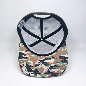 Haute Qualité 6 Panneau Camouflage Toile En Plein Air Golf Chapeaux Rétro Canard Camouflage Laser Cut Hole Caps Personnalisé Plat Bord Snapback - Product Image 4